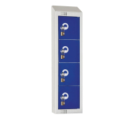 Personal Effects Locker | Storage Cabinet | 4-Door with Padlock | Sloping Top | CF751-PS