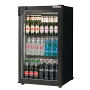Commercial Back Bar Cooler | 1 Door Bottle Fridge | Black | Autonumis Popular A209179