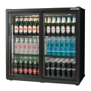 Back Bar Cooler | Double Sliding Door Fridge | 223 Bottle Capacity | Autonumis A21094