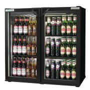 Commercial Back Bar Cooler | Double Hinged Door Fridge | EcoChill Black Maxi | Autonumis A21096
