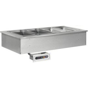 Heated Bain Marie Dry Well Drop In Unit | Commercial Food Warmer | 3 x GN1/1 Capacity | Afinox ORANGE-3