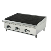 Commercial Gas Chargrill | Heavy Duty 3 Burner BBQ Grill | LPG Countertop | Blaze CRB36P