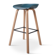 Borrello B1950 Hee Welling Inspired Bar Stool in Teal. Pack of 4