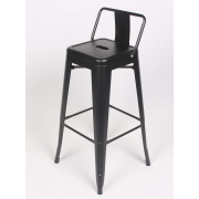 Metal Bar Stool | Tolix Style Stool | Low Backrest | Pack of 4 | Borrello B1978