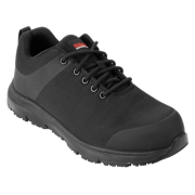 Commercial Safety Trainers | Flyknit Mesh Work Shoes | Slipbuster | Black Size 38 BA178-38