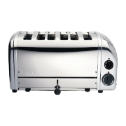 Commercial Bun Toaster | 6 Slot Burger Bun Toaster | Polished Stainless Steel | Dualit CD384