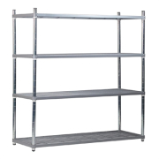 Commercial Wire Shelving | 4 Tier Storage Rack | Nylon Coated | 1700x875x391mm | Craven CE110
