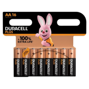 AA Battery | 1.5V Plus Alkaline Batteries | 16 Pack | Duracell CU756