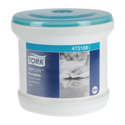 Portable Paper Dispenser | Blue Roll Starter Pack | Single Sheet Dispensing | Tork Reflex DC488