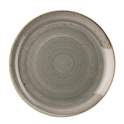 Round Coupe Plate | Stonecast Dinnerware | Peppercorn Grey 260mm | Churchill DK553