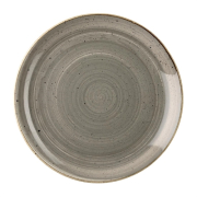 Round Coupe Plate | Grey Stoneware Plate | 165mm Diameter | Churchill DK555