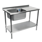Commercial Stainless Steel Sink | Right Hand Drainer | 1200mm | Holmes DR382