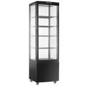 King Black Series Chilled Display with Curved Glass Door EDP289