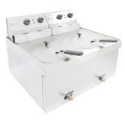 Commercial Twin Tank Countertop Electric Fryer | Deep Fat Fryer | Twin Basket | Parry NPDF9