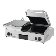 Commercial Panini Grill | Ribbed Top & Flat Bottom Grill | 580 x 280mm | Hallco MEMT17062