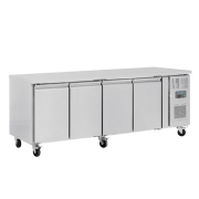 Commercial 4 Door Counter Fridge | Refrigerated Prep Counter | 449 Litre Capacity | Polar G379