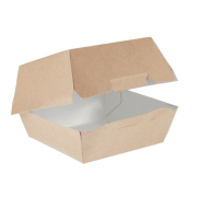 Compostable Burger Boxes | Kraft Takeaway Containers | 108mm Standard Size | Colpac GE802