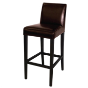 Faux Leather High Bar Stool | Brown Bar Chair | Commercial Seating | Bolero GG652