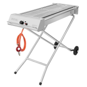 Commercial Folding Gas BBQ | Portable Outdoor Grill | Stainless Steel | Buffalo JA377