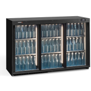 Commercial Bottle Cooler | Triple Sliding Door Bar Fridge | 315 Litre Capacity | Gamko MG3/315SD