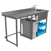 Commercial Modular Bar Glasswash Station | Bar Glasswasher Unit | 1000mm x 650mm