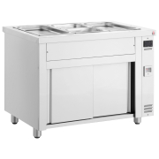 Commercial Bain Marie | Food Warmer with Heated Base | 3x GN 1/1 Capacity | Inomak MHV711