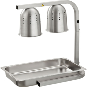 Food Warmer Gantry | Heat Lamp | 2 Lamp Kitchen Heat Station | Modena MWL2