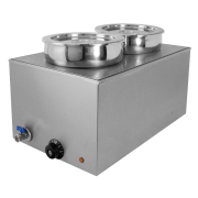 Electric Bain Marie | Round Pot Bain Marie | 2 Pot Capacity | Modena TBM2S