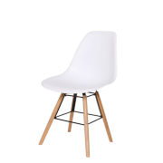 Borrello B1934 Eames DSW Inspired Eiffel Dining Chair in White. Pack of 4