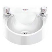 Polycarbonate Wash Hand Basin | Commercial Sink | Wall-Mounted Basin | Basix WS1-L-W