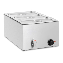 Commercial Bain Marie | Food Warmer | 3 X GN 1/3 Pans & Lids | Modena TBM3