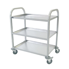 Commercial Clearing Trolley | Enamelled 3 Tier Trolley | Dining Room Service Cart | Craven CE981