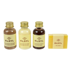 Hotel Toiletries Welcome Pack | Guest Bathroom Amenities | Soap, Shampoo, Body Lotion Set | Elsyl SA349