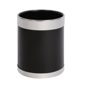 Waste Paper Bin | Office Trash Can | Silver Rim Design | Bolero Y805