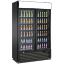 Commercial Drinks Fridge | Upright Display Refrigerator | 2 Hinged Glass Doors | LED Canopy | King KXG1330H