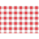 Red Gingham Greaseproof Paper 250x250mm CL657