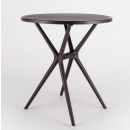 Outdoor Round Table | Rattan Garden Table | Metal & Wicker 65cm | Borrello B1953