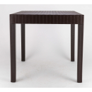 Outdoor Square Table | Metal and Wicker Rattan Table | 79cm Brown Dining Table | Borrello B1955