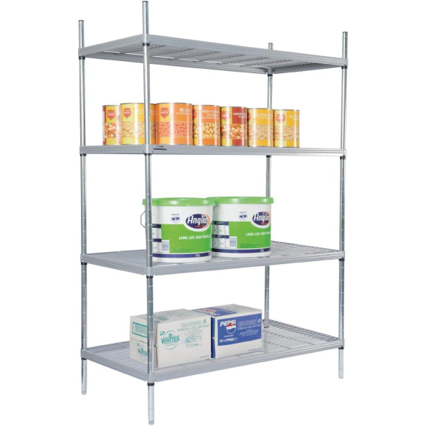 Craven 4 Tier Nylon Coated Wire Shelving 1700x1175x391mm CE113