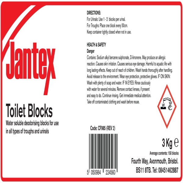 Jantex Toilet Blocks 3kg CF985