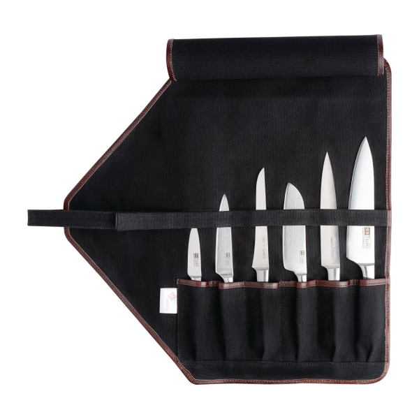 Boldric  Canvas Knife Bag Black 6 Slots CM554