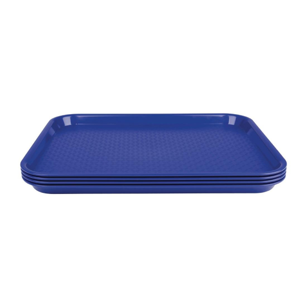 Kristallon Small Polypropylene Fast Food Tray Blue 345mm DP215