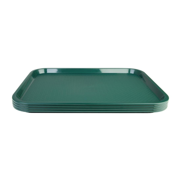 Kristallon Medium Polypropylene Fast Food Tray Green 415mm P505