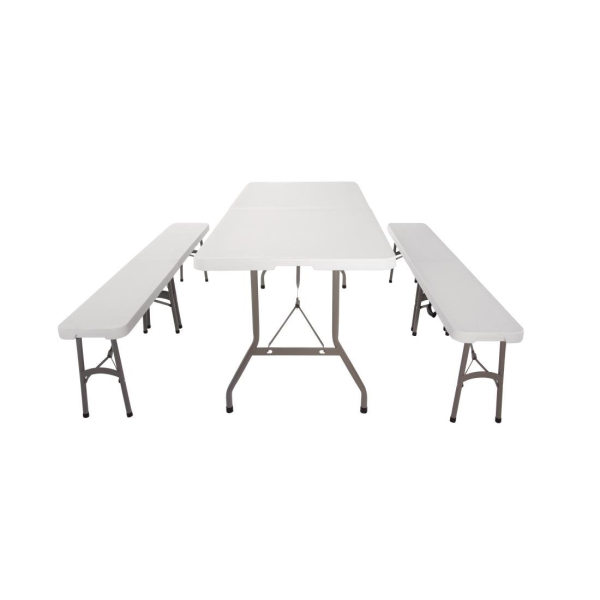Special Offer Bolero 6ft Centre Folding Table with Two Folding Benches SA425