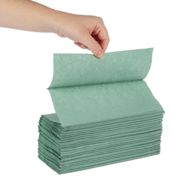 Jantex Z Fold Green Hand Towels 1Ply DL923