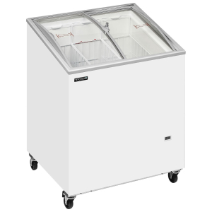 Tefcold IC200SCEB Sliding Curved Glass Lid Chest Freezer White Curved Lid 720mm wide