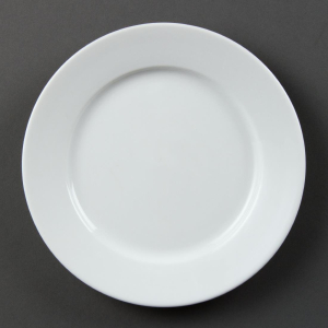 Olympia Whiteware Wide Rimmed Plates 202mm CB479