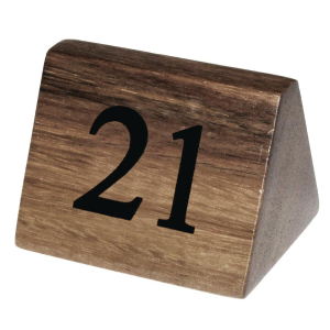 Wooden Table Number Signs Numbers 21-30 CL298