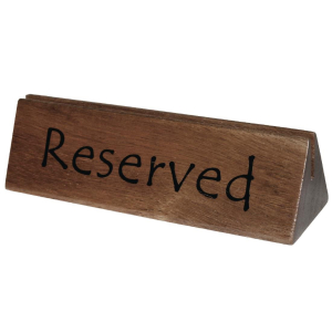 Olympia Acacia Menu Holder and Reserved Sign CL381