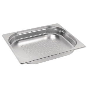 Vogue Stainless Steel Perforated 1/2 Gastronorm Pan 40mm E698